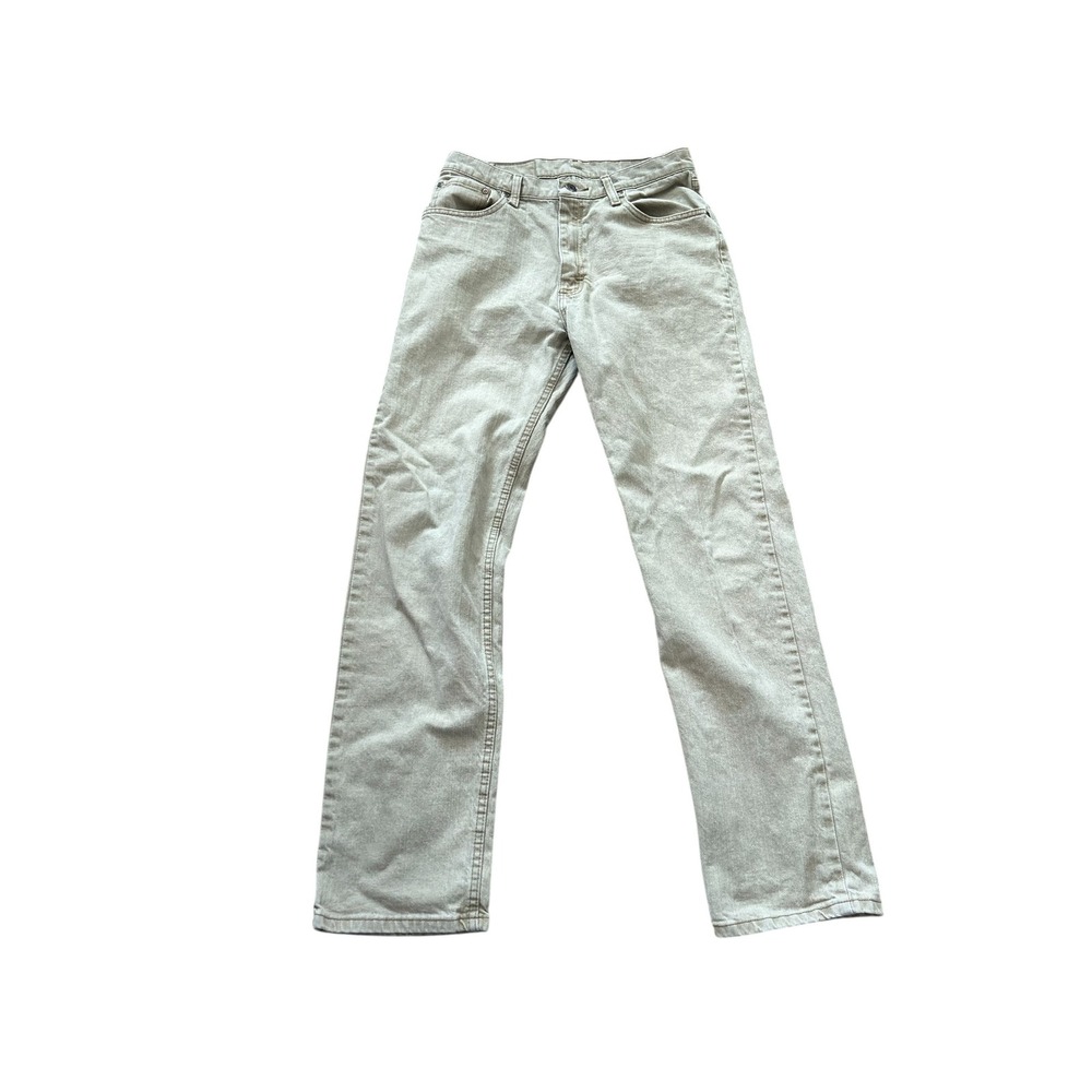 Mens Light‎ Wash tan Straight Leg Denim Jeans Size 32